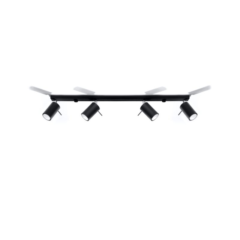 Reflektor sufitowy  Pure Lume TORQUE czarny-chromowany 4xGU10x40W IP20 wym:6x81x16cm - 1 szt.