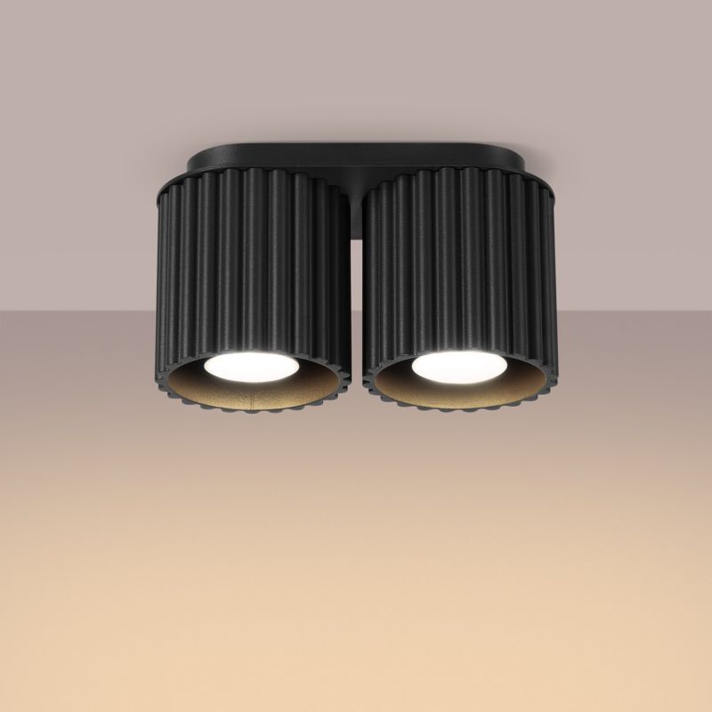Reflektor sufitowy  Pure Lume VISTAO czarny 2xGU10x10W IP20 wym:12x21x10cm - 1 szt.