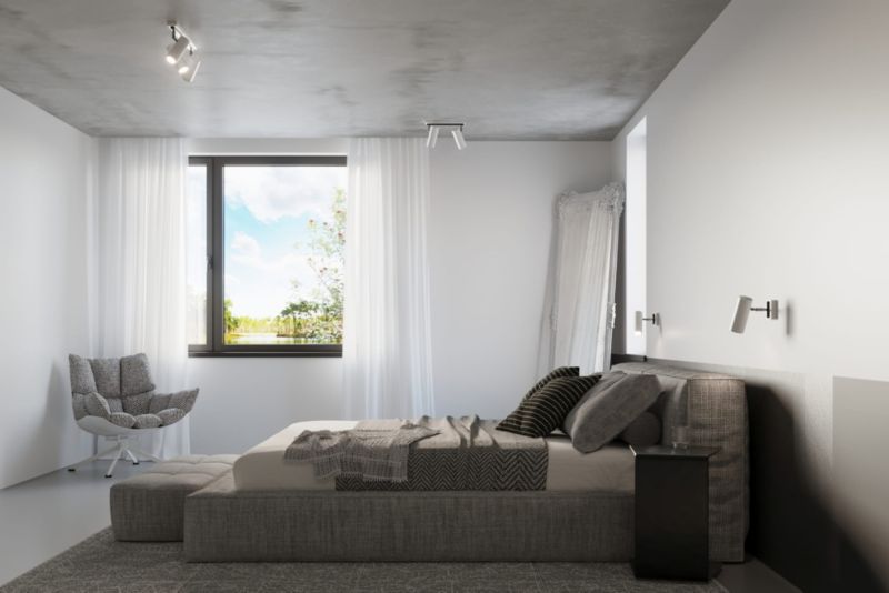 Reflektor sufitowy Sollux Lighting Direzione  biały chromowany  1 x GU10 x 40W IP20 wym: 18 x 18 cm - 1 szt.