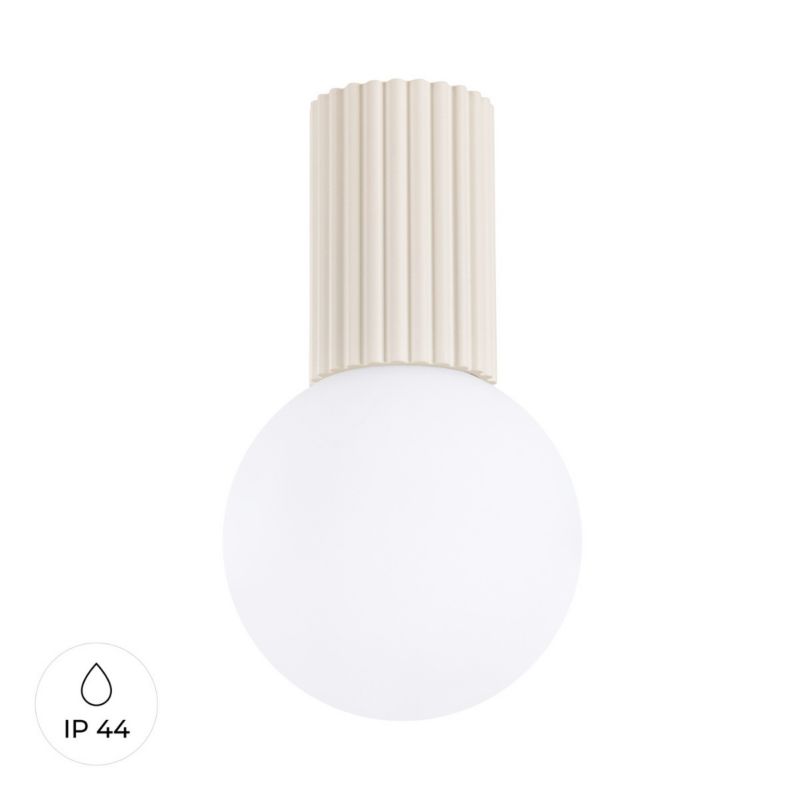 Reflektor sufitowy Sollux Lighting Halo beżowo-biały do łazienki 1 x G9 x  IP44 wym: 21 x 12 x 12 cm - 1 szt.