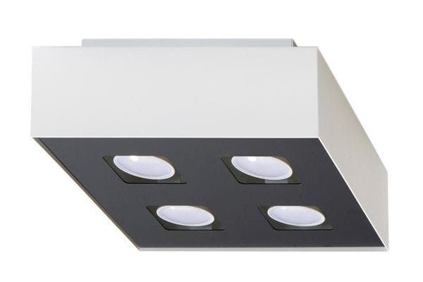 Reflektor sufitowy Sollux Lighting Mono  czarno-biały  4 x GU10 x 40W IP20 wym: 24 x 24 cm - 1 szt.