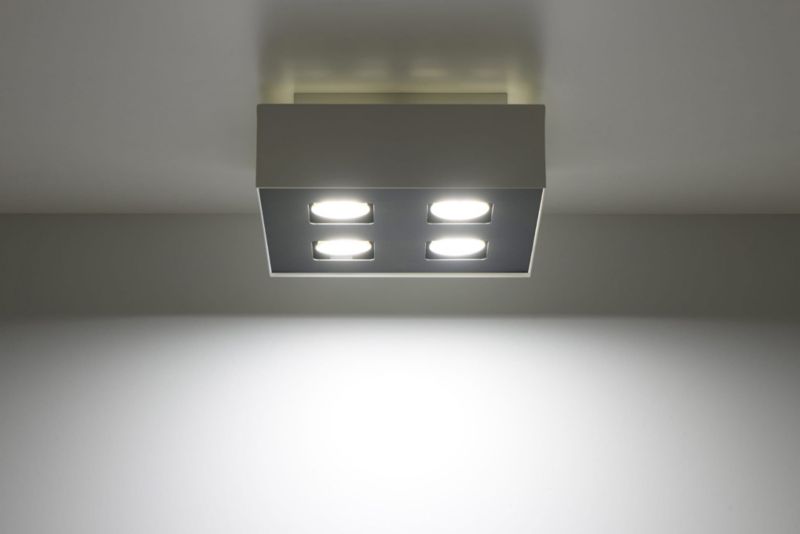 Reflektor sufitowy Sollux Lighting Mono  czarno-biały  4 x GU10 x 40W IP20 wym: 24 x 24 cm - 1 szt.