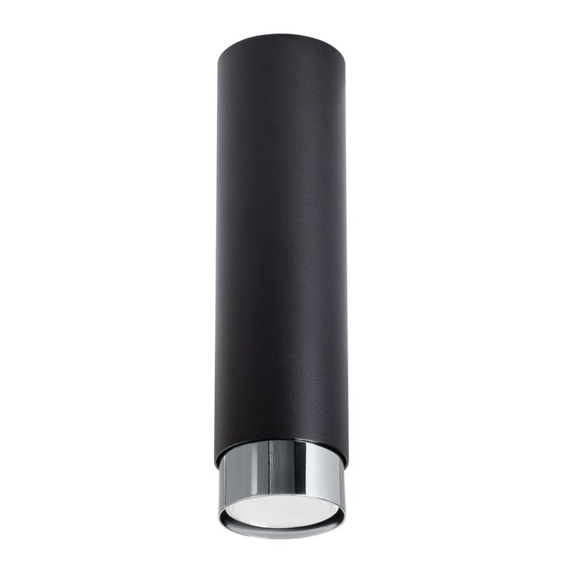 Reflektor sufitowy Sollux Lighting Nero czarny-chromowany  1 x GU10 x  IP20 wym: 22,5 x 6 x 6 cm - 1 szt.