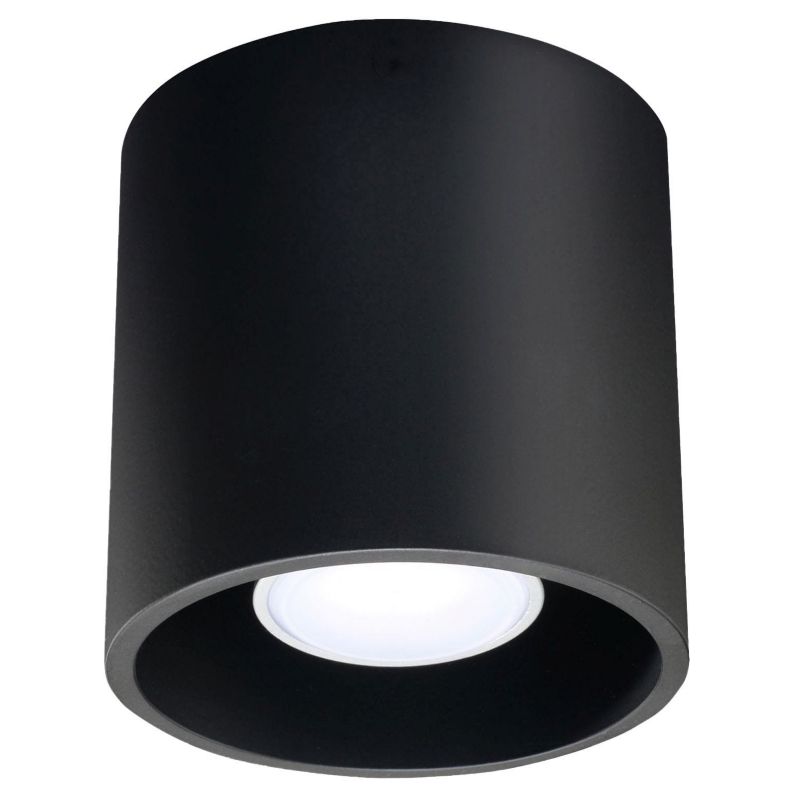 Reflektor sufitowy Sollux Lighting Orbis  czarny  1 x GU10 x 40W IP20 wym: 10 x 10 cm - 1 szt.