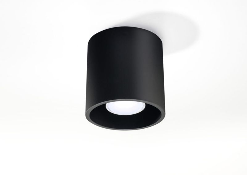Reflektor sufitowy Sollux Lighting Orbis  czarny  1 x GU10 x 40W IP20 wym: 10 x 10 cm - 1 szt.