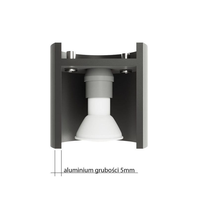 Reflektor sufitowy Sollux Lighting Orbis  czarny  1 x GU10 x 40W IP20 wym: 10 x 10 cm - 1 szt.