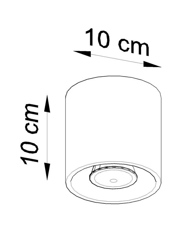 Reflektor sufitowy Sollux Lighting Orbis  czarny  1 x GU10 x 40W IP20 wym: 10 x 10 cm - 1 szt.