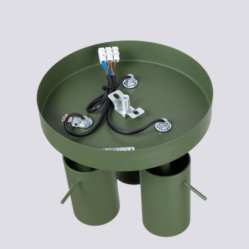 Reflektor sufitowy Sollux Lighting Ring zielony oliwkowy  3 x GU10 x  IP20 wym: 18,5 x 19,5 x 19,5 cm - 1 szt.