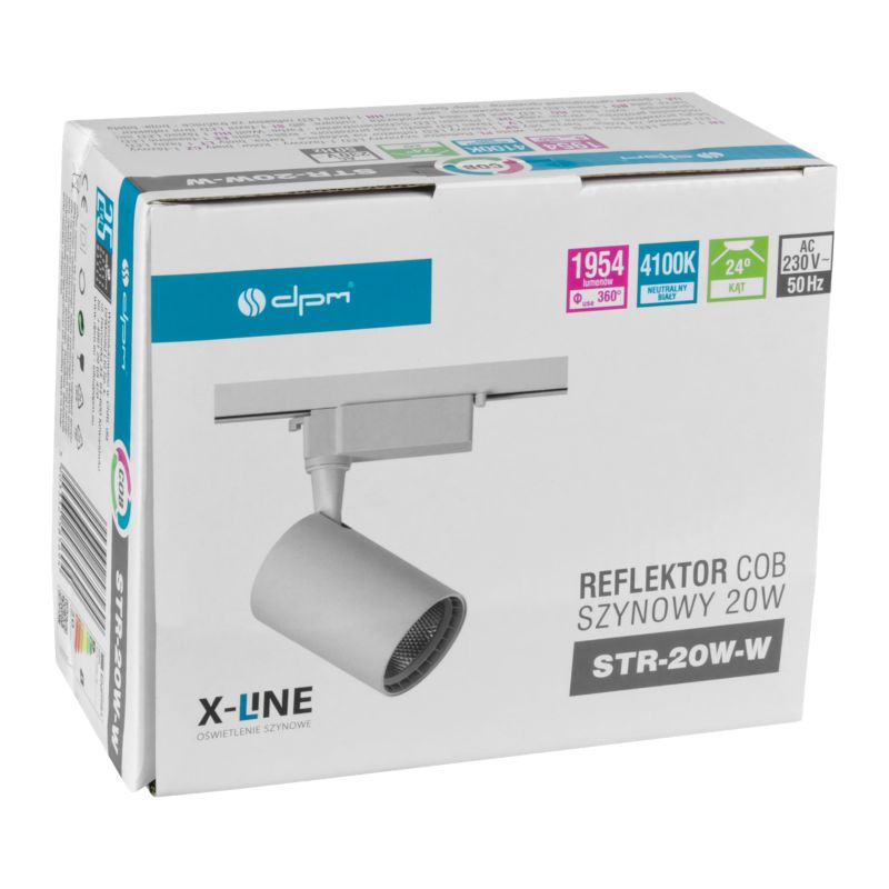 Reflektor szynowy LED DPM X-Line 20 W 1600 lm biały