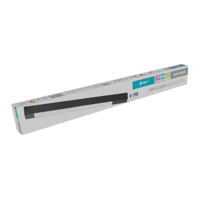 Reflektor szynowy LED DPM X-Line liniowy 30 W czarny mat