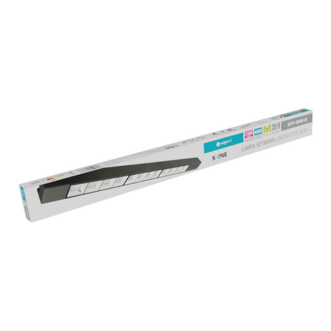 Reflektor szynowy LED DPM X-Line liniowy 30 W czarny