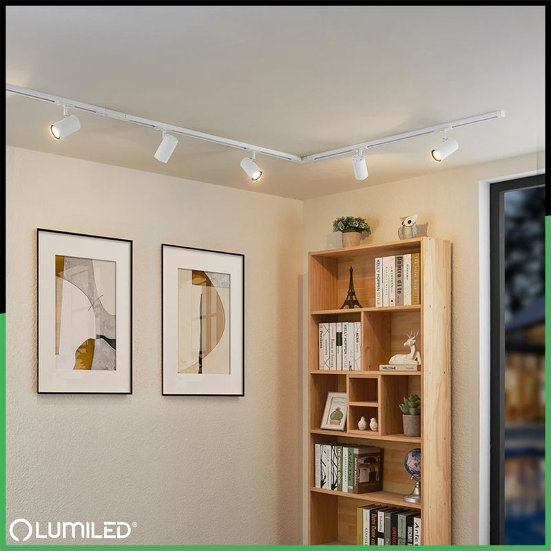 Reflektor Szynowy Lumiled GU10 Biało - Złoty Lampa do Szynoprzewodów Jednofazowych 1 szt.