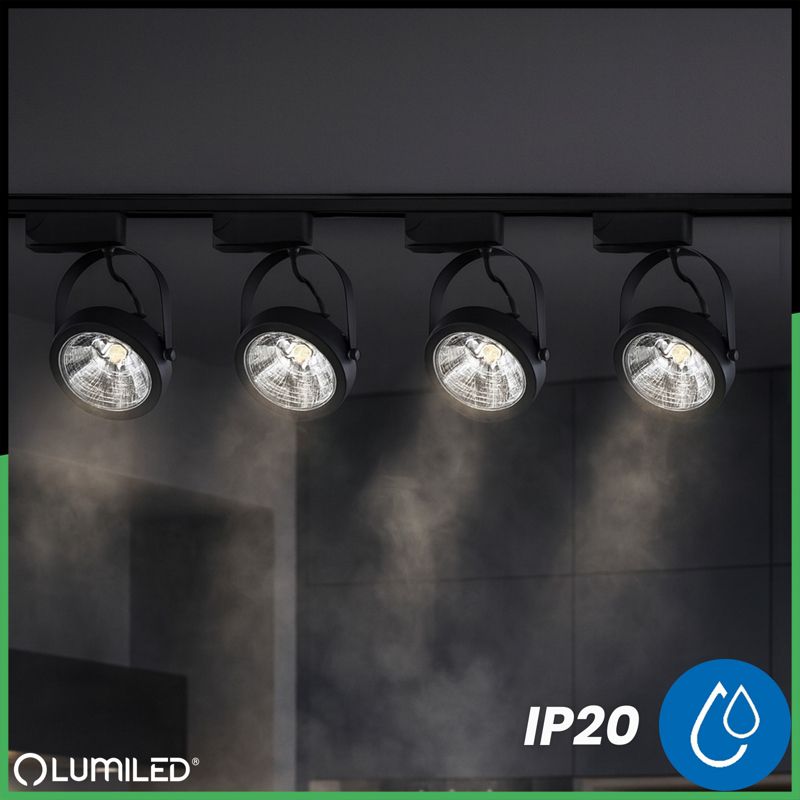Reflektor Szynowy Lumiled GU10 ES111 Czarny Lampa do Szynoprzewodów Jednofazowych 1 szt.