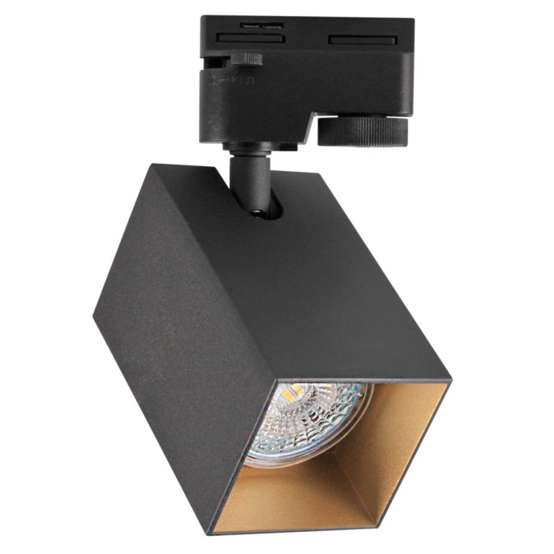 Reflektor szynowy SQUARE Sanico Goldlux 1xGU10  1-fazowy czarny/złoty IP20 1 szt.