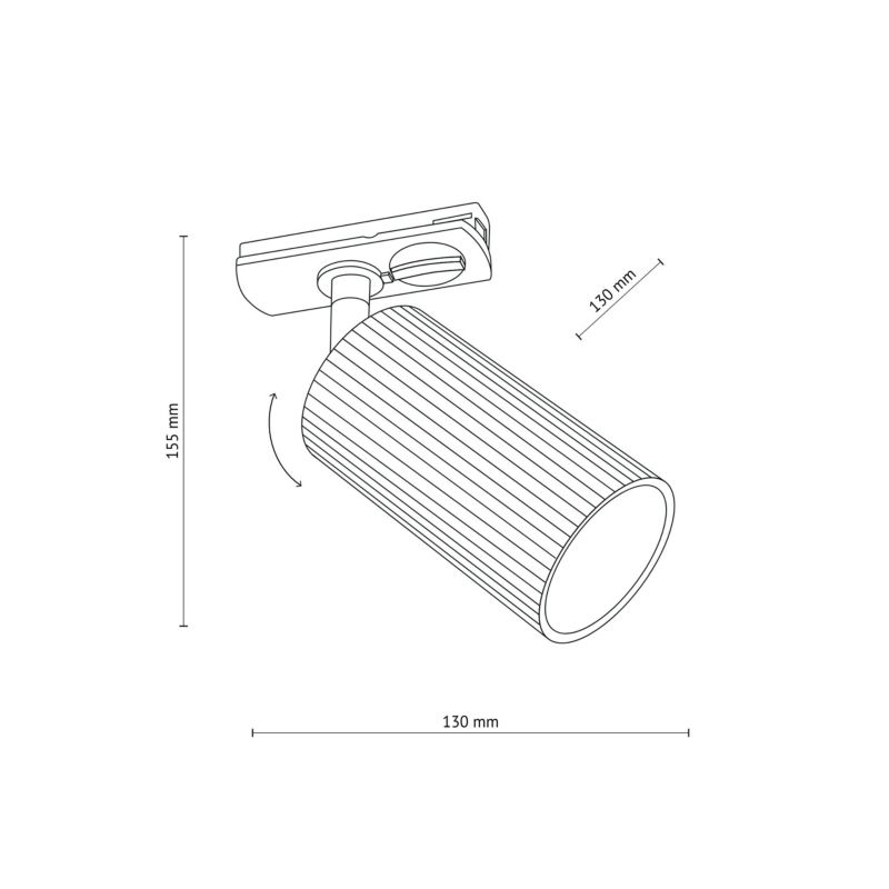 TK Lighting Tracer tune track reflektor 1xG10 black.
