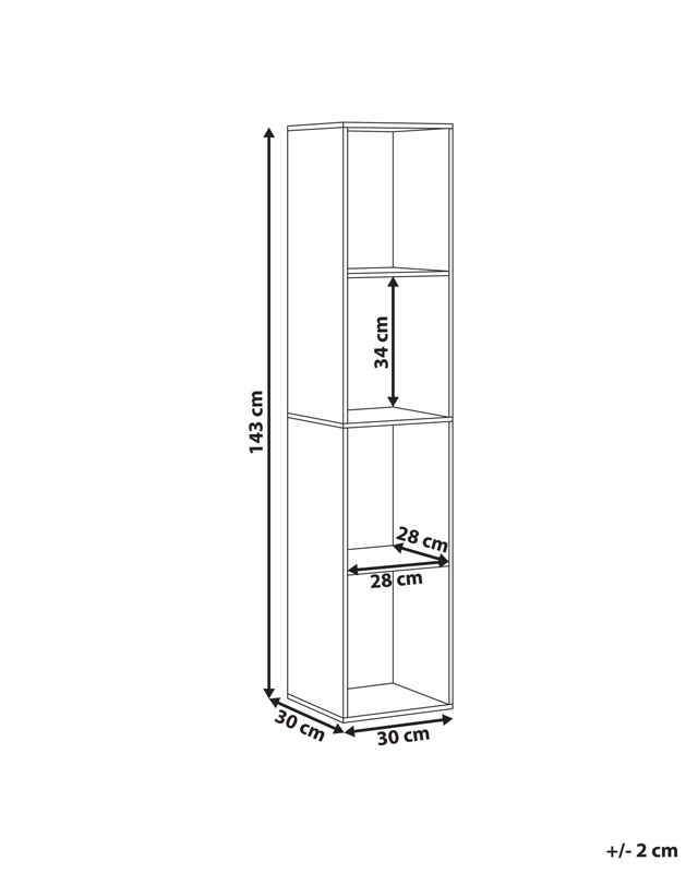 Regał 4 półki Winnipeg 143 cm Biały 1 szt.