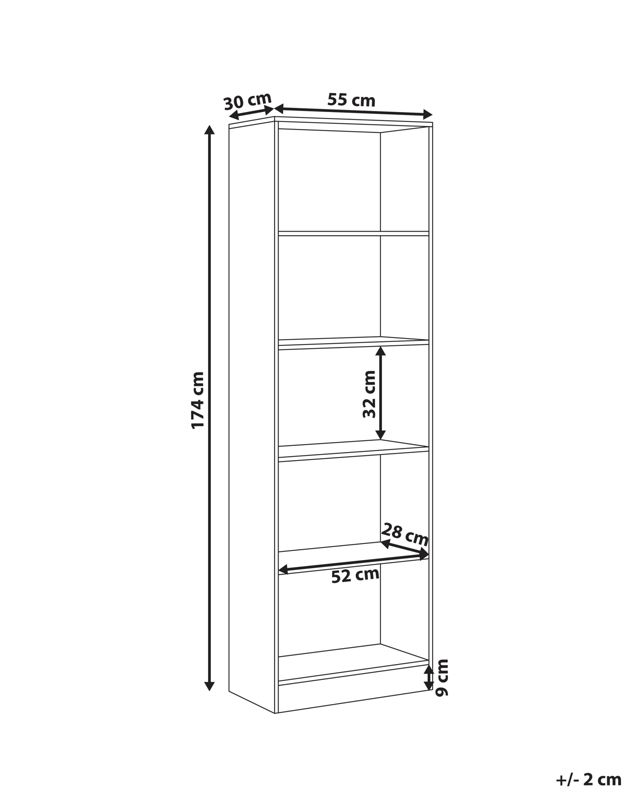 Regał 5 półek Winnipeg 174 cm Biały 1 szt.