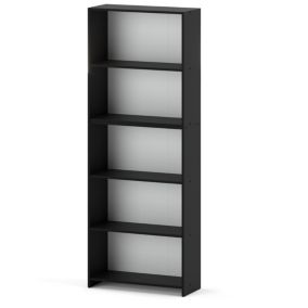 Regał Hurtownia-Mebli Półek 5 Pella 70 70cm Czarny Mat 70x30x189 cm 1szt.