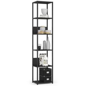 Regał industrialny Akord metalowy Czarny 40 cm kolor Czarny mat 6 półek 40x32x192 cm 1 szt.