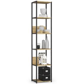Regał industrialny Akord metalowy Czarny 40 cm kolor Dąb Artisan mat 6 półek 40x32x192 cm 1 szt.