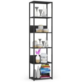 Regał industrialny Akord metalowy Czarny 50 cm kolor Czarny mat 6 półek 50x32x192 cm 1 szt.