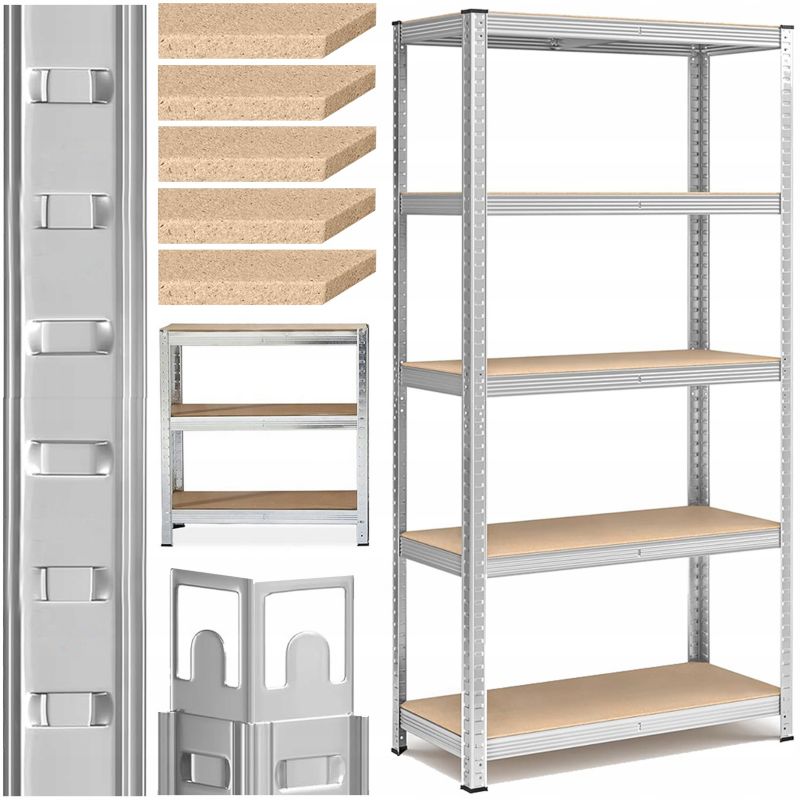 Regał Magazynowy Hardmaister Metalowy Garażowy do garażu  180x90x30cm 875kg MOCNY 1 szt