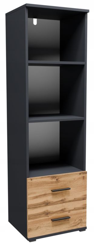 Regał Matkam CR3-ST1 szuflady półki 130cm grafit-wotan 1 szt.