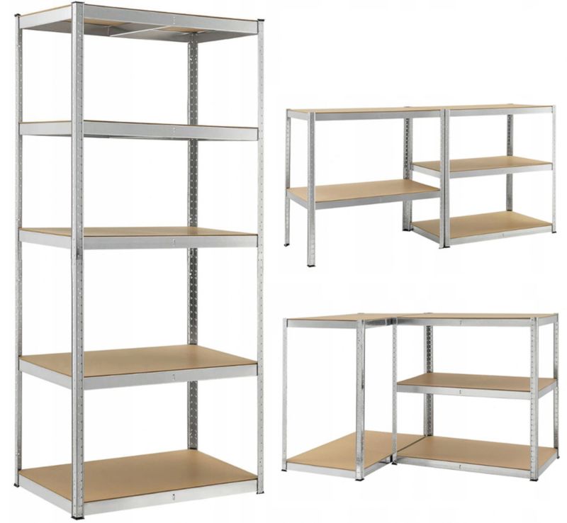 Regał metalowy magazynowy 5 półki FUNFIT HOME&OFFICE do piwnicy garażu 180x90x30cm 875kg 1 szt.