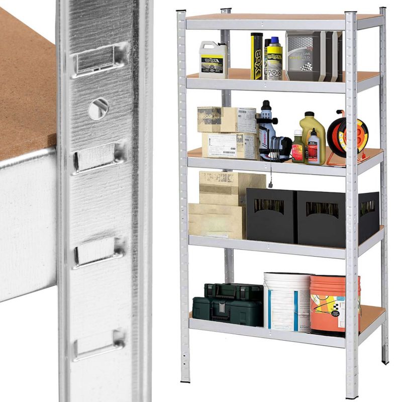 Regał metalowy magazynowy Springos 5 półek 180x100x60cm 1000 kg do garażu, piwnicy 1 szt.