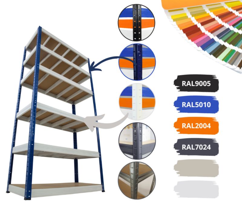 Regał metalowy MODO24 magazynowy ocynkowany helios 270x180x60cm 8 półek po 275 kg 1 szt.