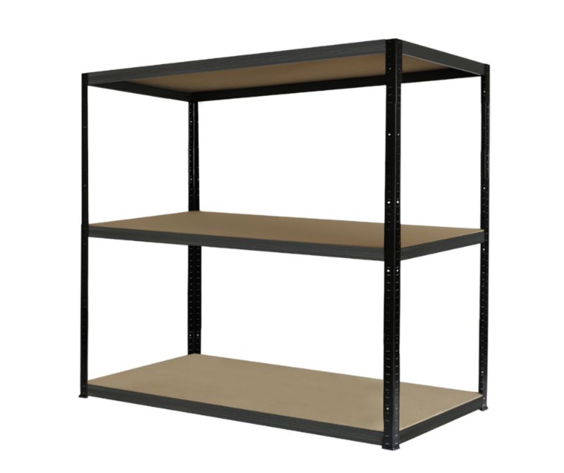 Regał metalowy MODO24 magazynowy warsztatowy czarno-grafitowy helios 90x90x35cm 3 półki po 400 kg 1 szt.