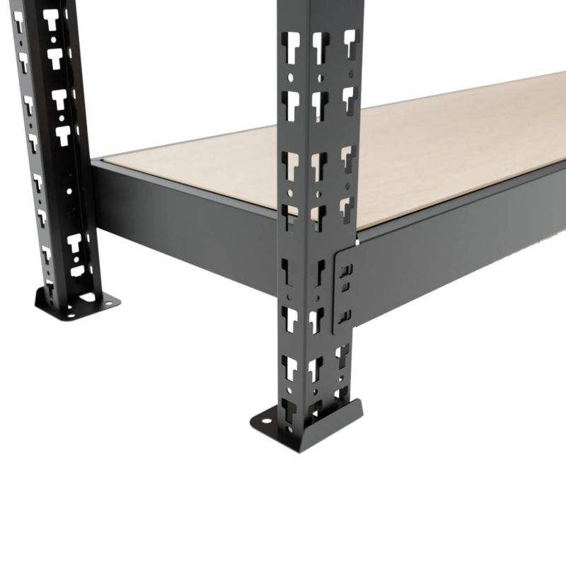 Regał metalowy wciskany Mega-Met Metalkas 180x200x60 500kg 3 półki MDF 1 szt.