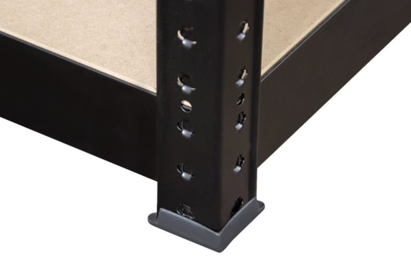 Regał metalowy wciskany R175 Metalkas 179x80x40 175kg czarny HDF 1 szt.
