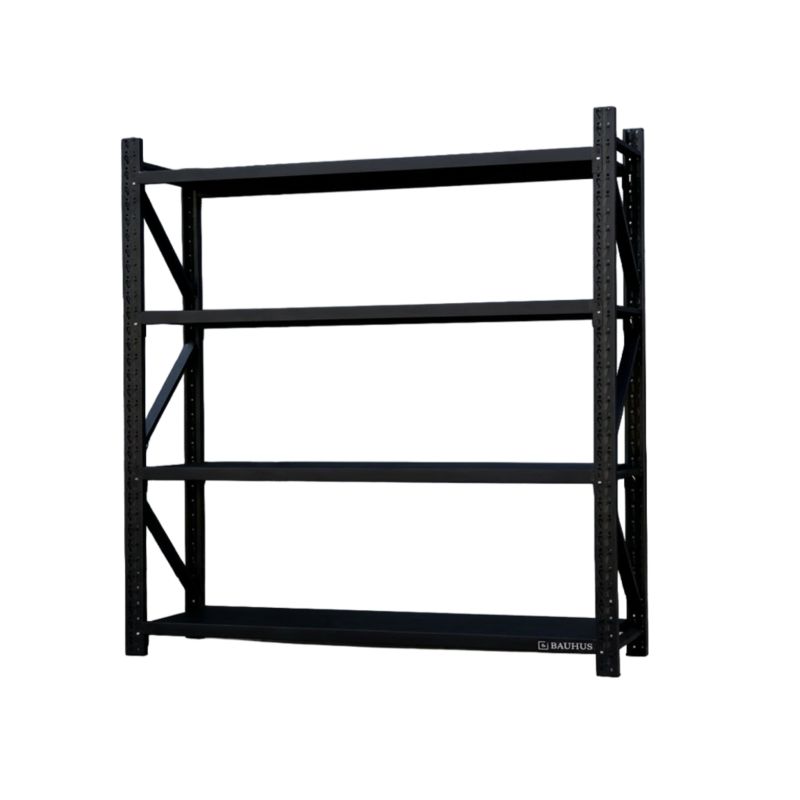 Regał modułowy Bauhus 200x200x60  moduł dostawka czarne 1 szt.