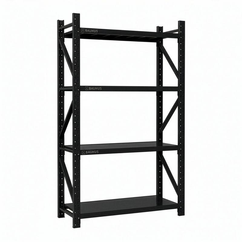 Regał modułowy Bauhus startowy 200x150x60 czarny 1 szt.