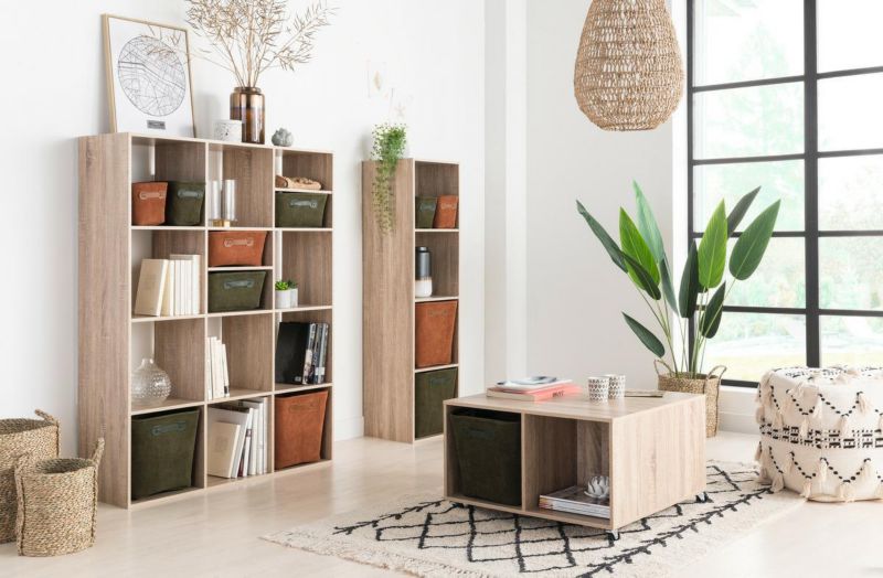 Regał na książki Kali biały 134 cm 5FIVE SIMPLY SMART nowoczesny do salonu i sypialni 1 szt.