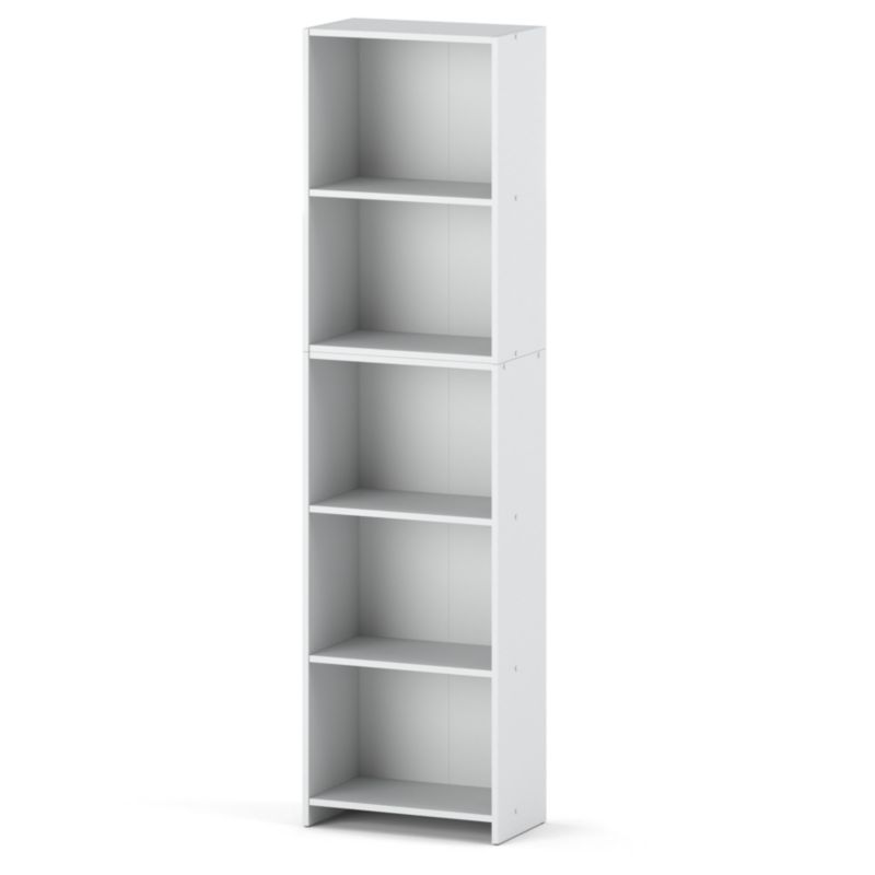 Regał Na Książki Stiv-Meble 5 Półek 50Cm Biały Mat 50X30X189 Cm 1 szt.