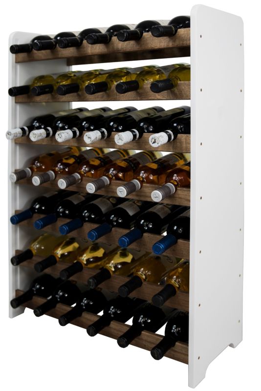 Regał na wino MODO24 boki MDF leżnie dębowe 42 butelki 1 szt.