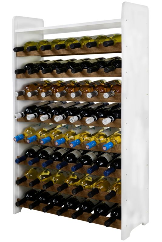 Regał na wino MODO24 boki MDF leżnie dębowe 56 butelek 1 szt.