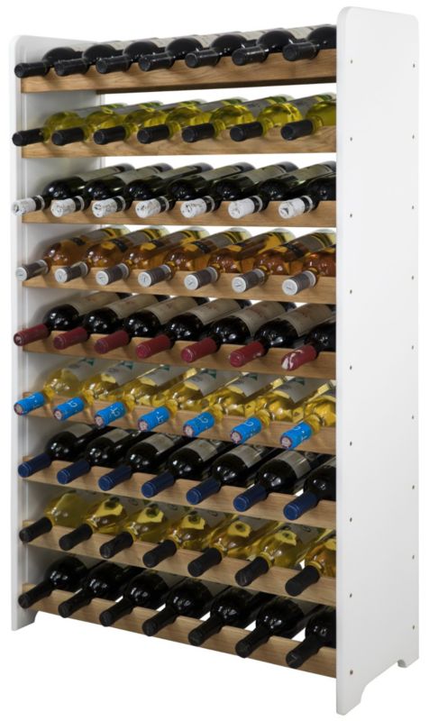 Regał na wino MODO24 boki MDF leżnie dębowe 63 butelki 1 szt.