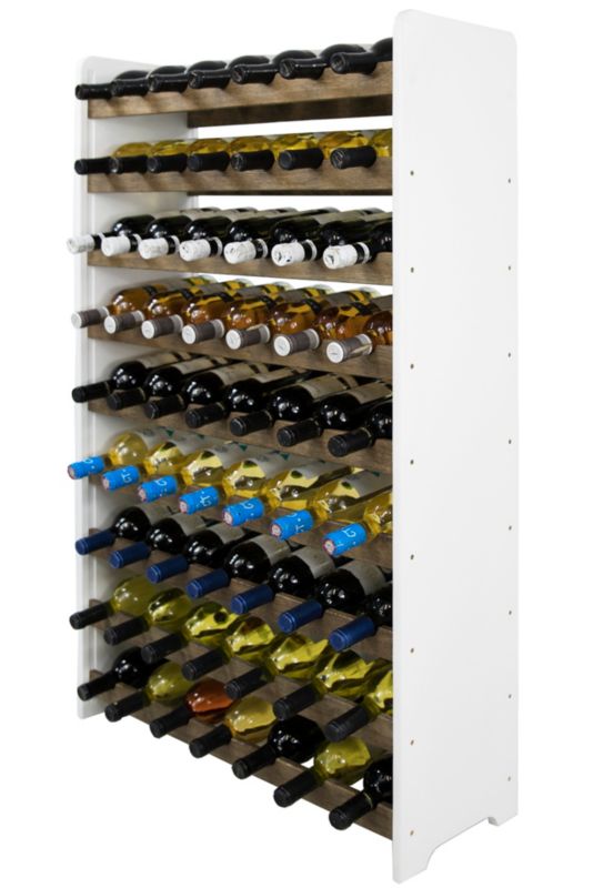 Regał na wino MODO24 boki MDF leżnie dębowe 63 butelki 1 szt.