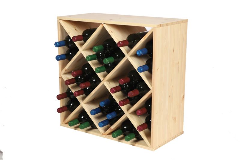 Regał na wino MODO24 typ 4X 60 x 60 x 30 cm solidny pojemny naturalny 1 szt.