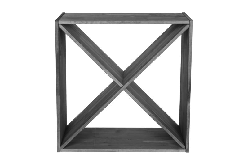 Regał na wino MODO24 typ X 60 x 60 x 30 cm solidny pojemny szary 1 szt.