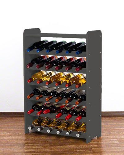 Regał na wino MODO24 z półką drewno sosnowe 36 butelek biały 1 szt.