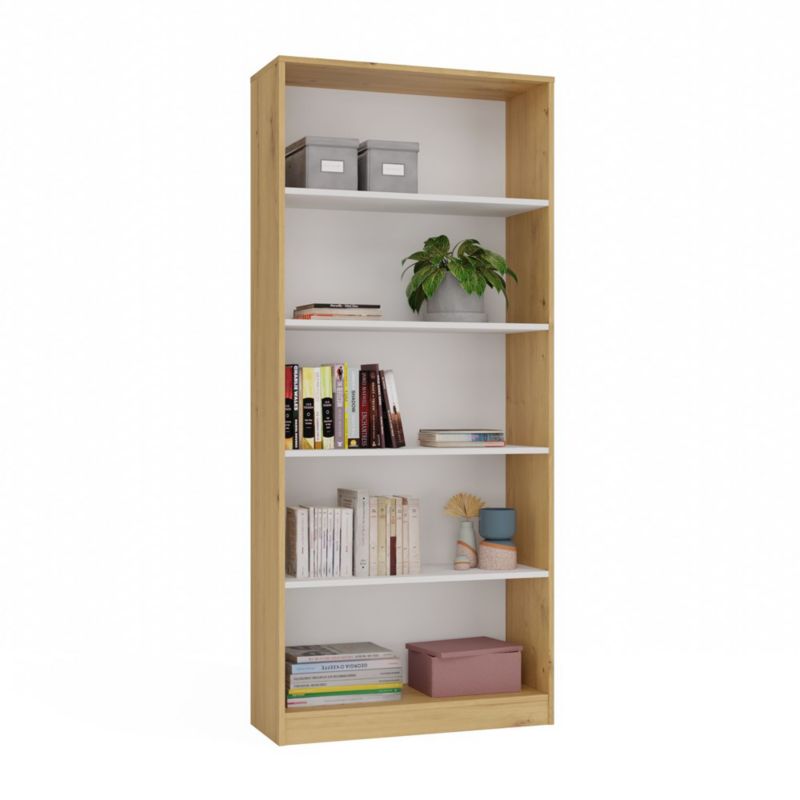 Regał TopEshop Onyx R80 Dąb Artisan Biel 30x80x182 cm 1 szt