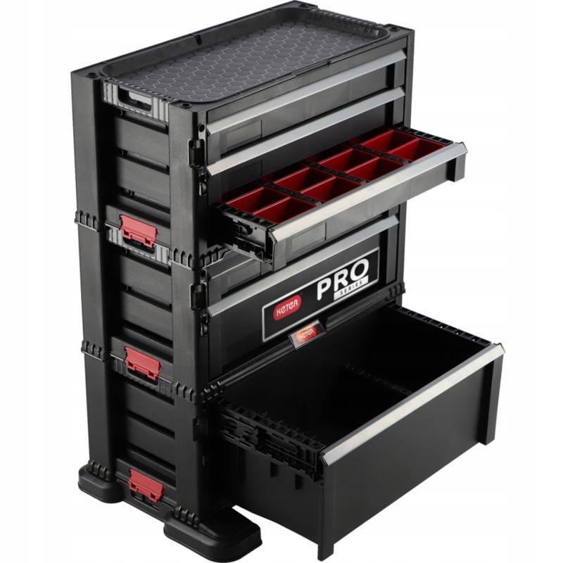 Regał warsztatowy Keter Tool Chest Set 6 szuflad czarny