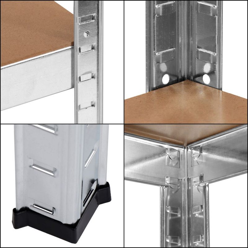 Regały metalowe magazynowe 2 szt. 180x100x60cm 1000kg 5 półek do garażu, piwnicy