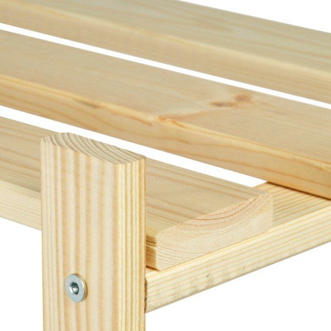 Regał drewniany 130 x 65 x 30 cm 4 półki 20 kg