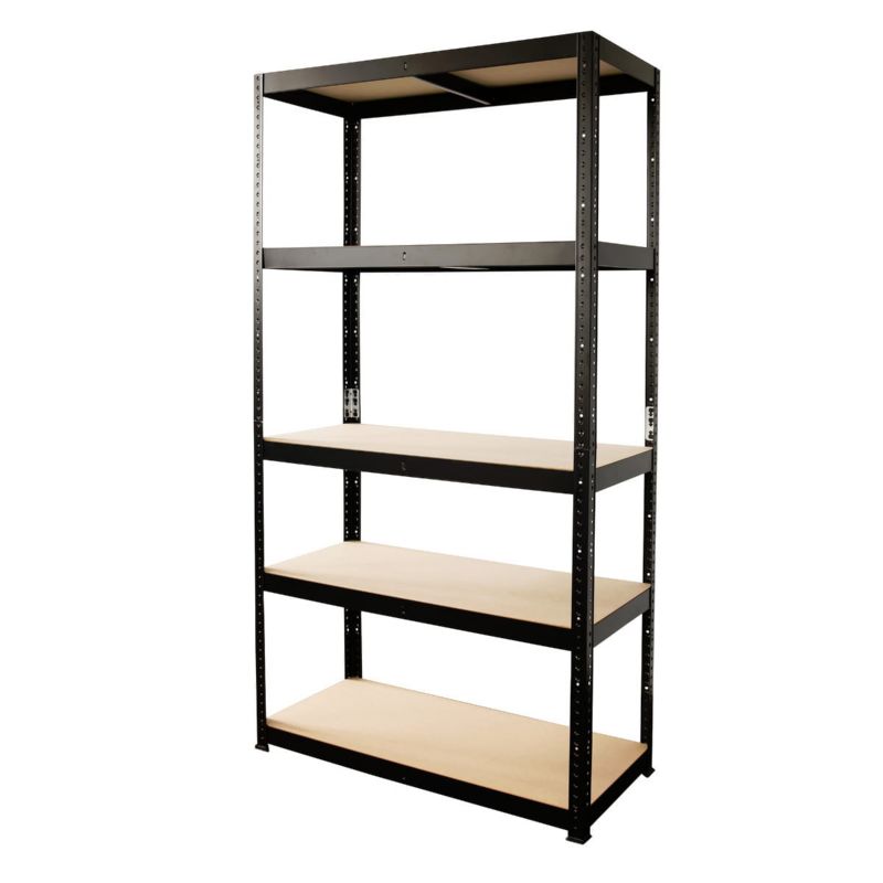 Regał GoodHome Ryle 179 x 75 x 35 cm 5 półek czarny