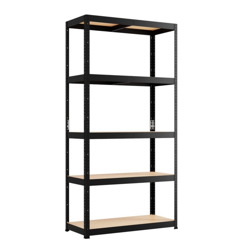 Regał GoodHome Ryle 179 x 90 x 40 cm 5 półek czarny